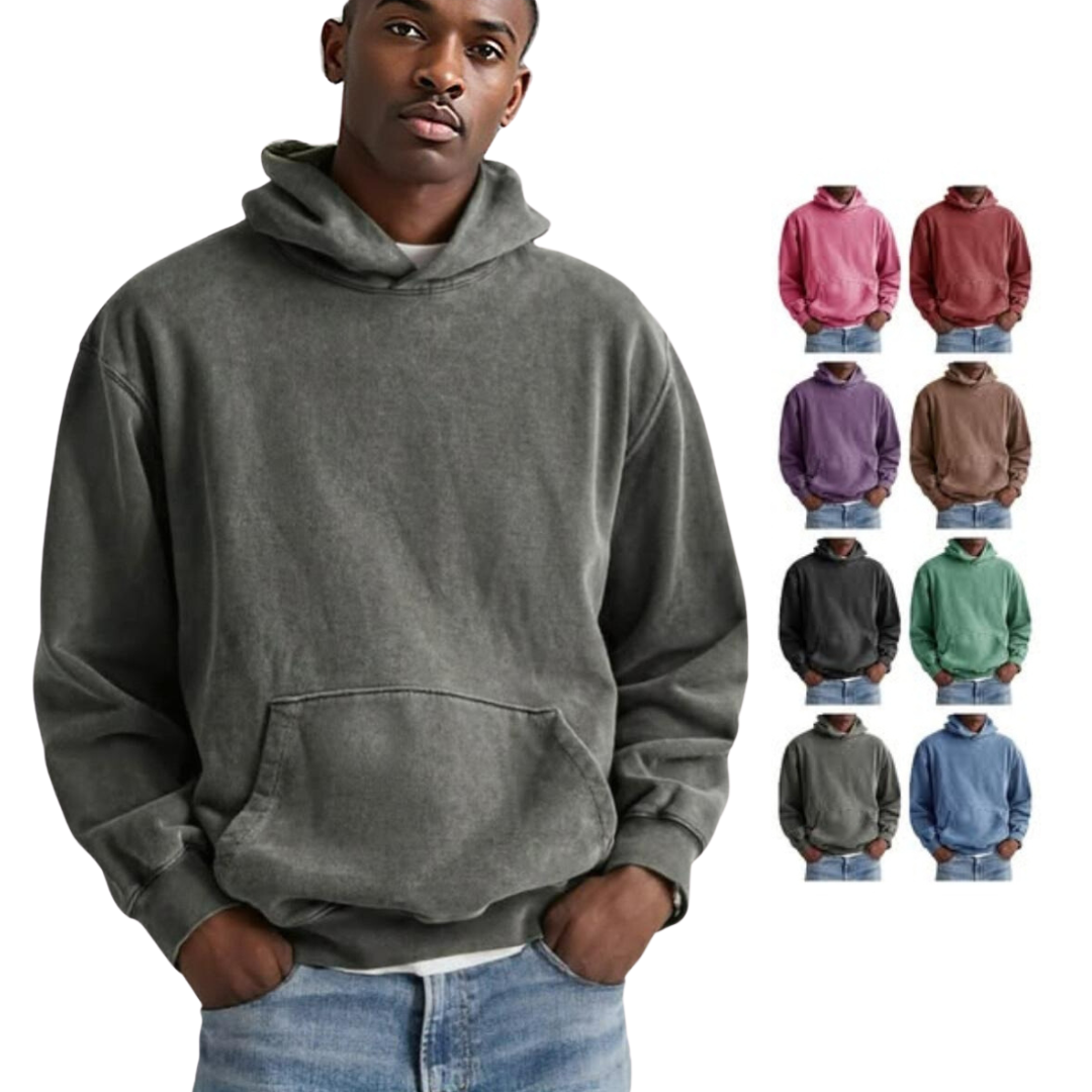 Herren Kapuzenpullover Hoodie ist locker geschnitten, bequemer Kapuzenpullover mit Kängurutasche
