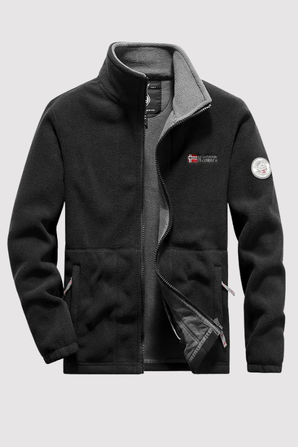 Herren Fleecejacke Outdoor warm atmungsaktiv leicht tailliert Alltags- und Wanderjacke