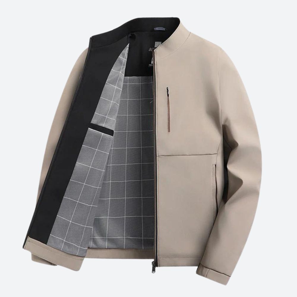 Herren Jacke Regular Fit Reißverschluss Klassisch Leicht Atmungsaktiv Alltag Freizeit Übergangsjacke