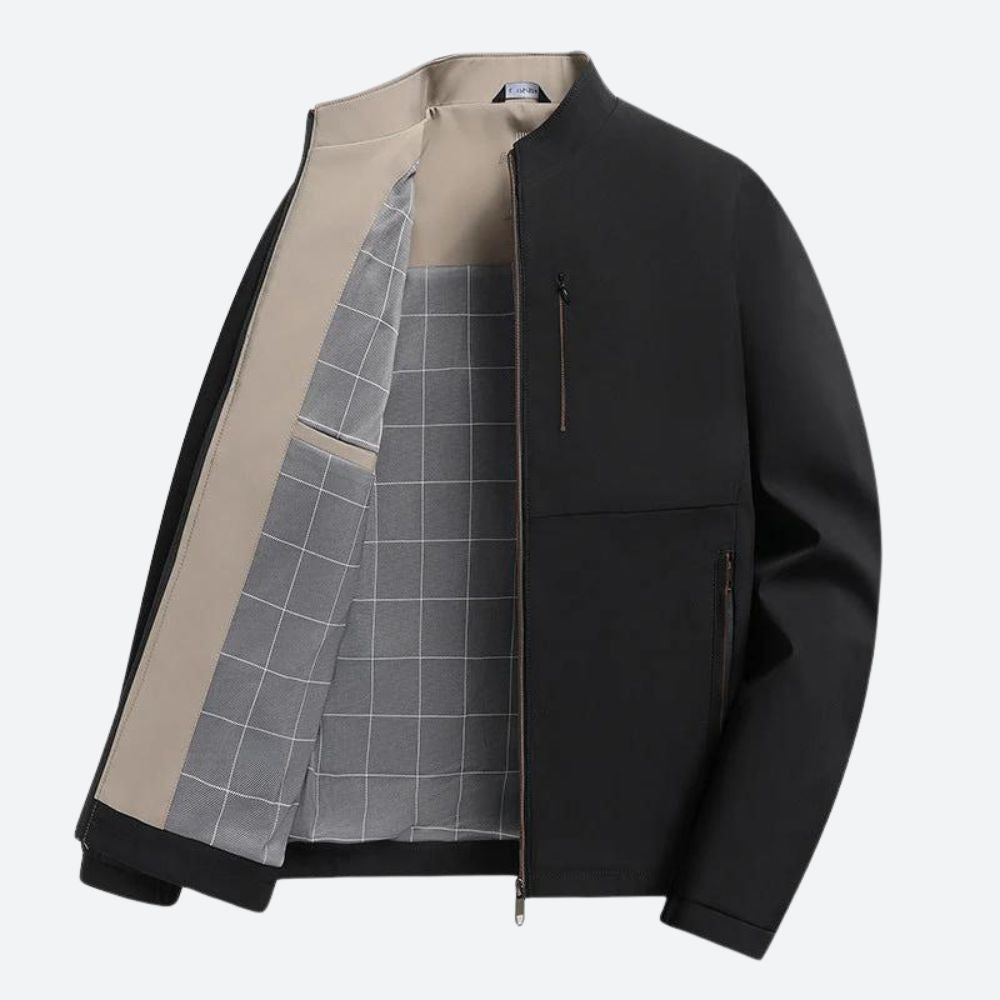 Herren Jacke Regular Fit Reißverschluss Klassisch Leicht Atmungsaktiv Alltag Freizeit Übergangsjacke