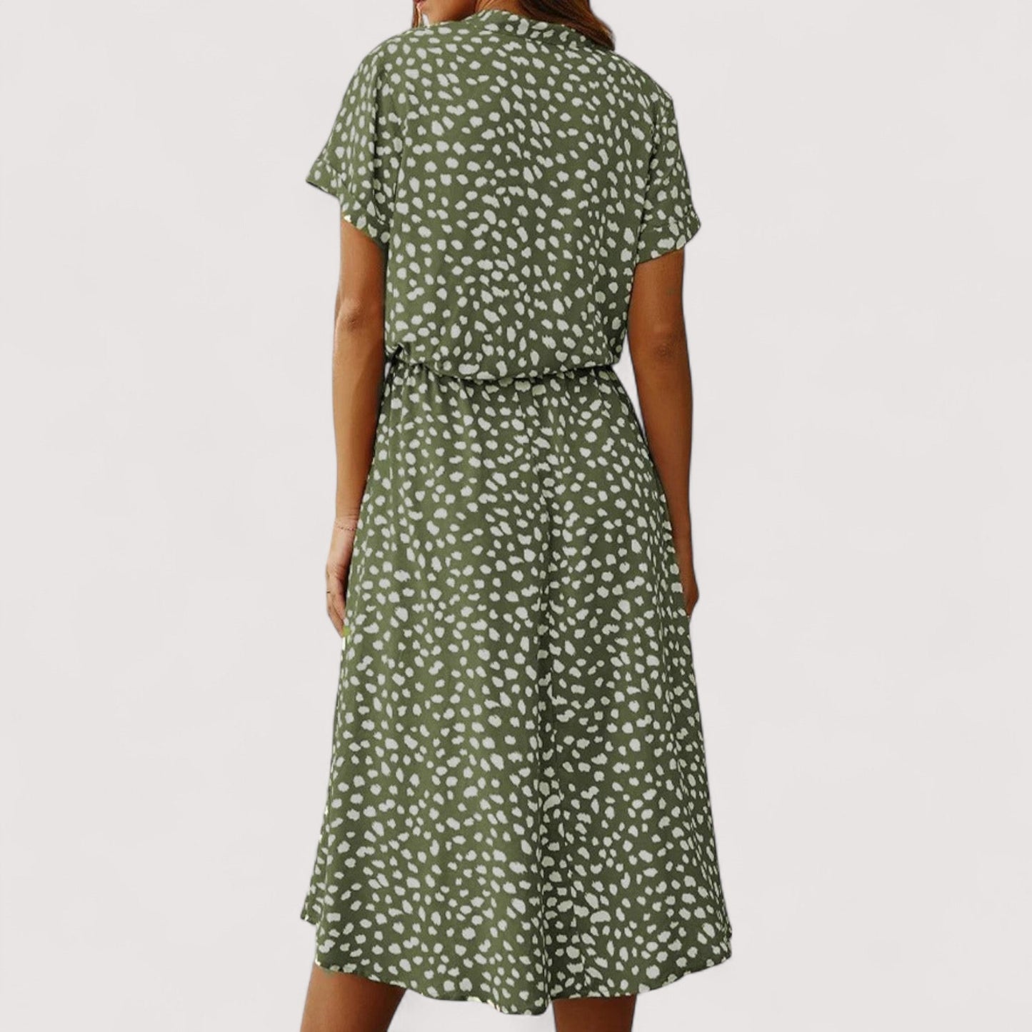 Damen Sommerkleid gemustert locker Passform leicht atmungsaktiv vielseitig bequem