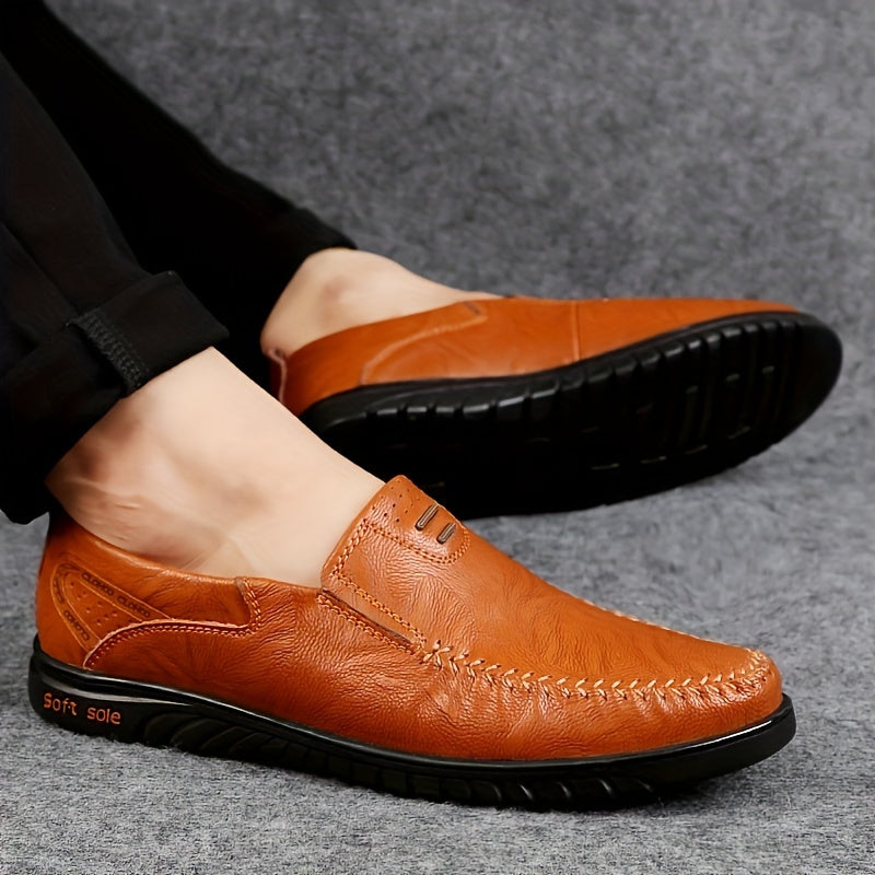 Herren Slipper Leder elegant klassisch bequem Slip-On Business formell Casual Schuhe