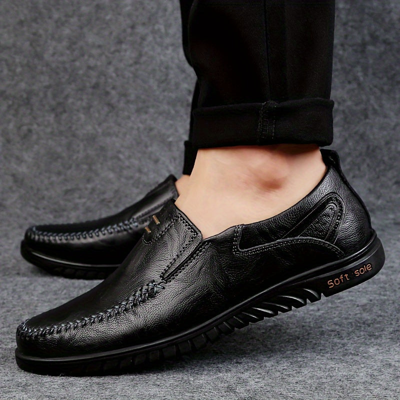 Herren Slipper Leder elegant klassisch bequem Slip-On Business formell Casual Schuhe