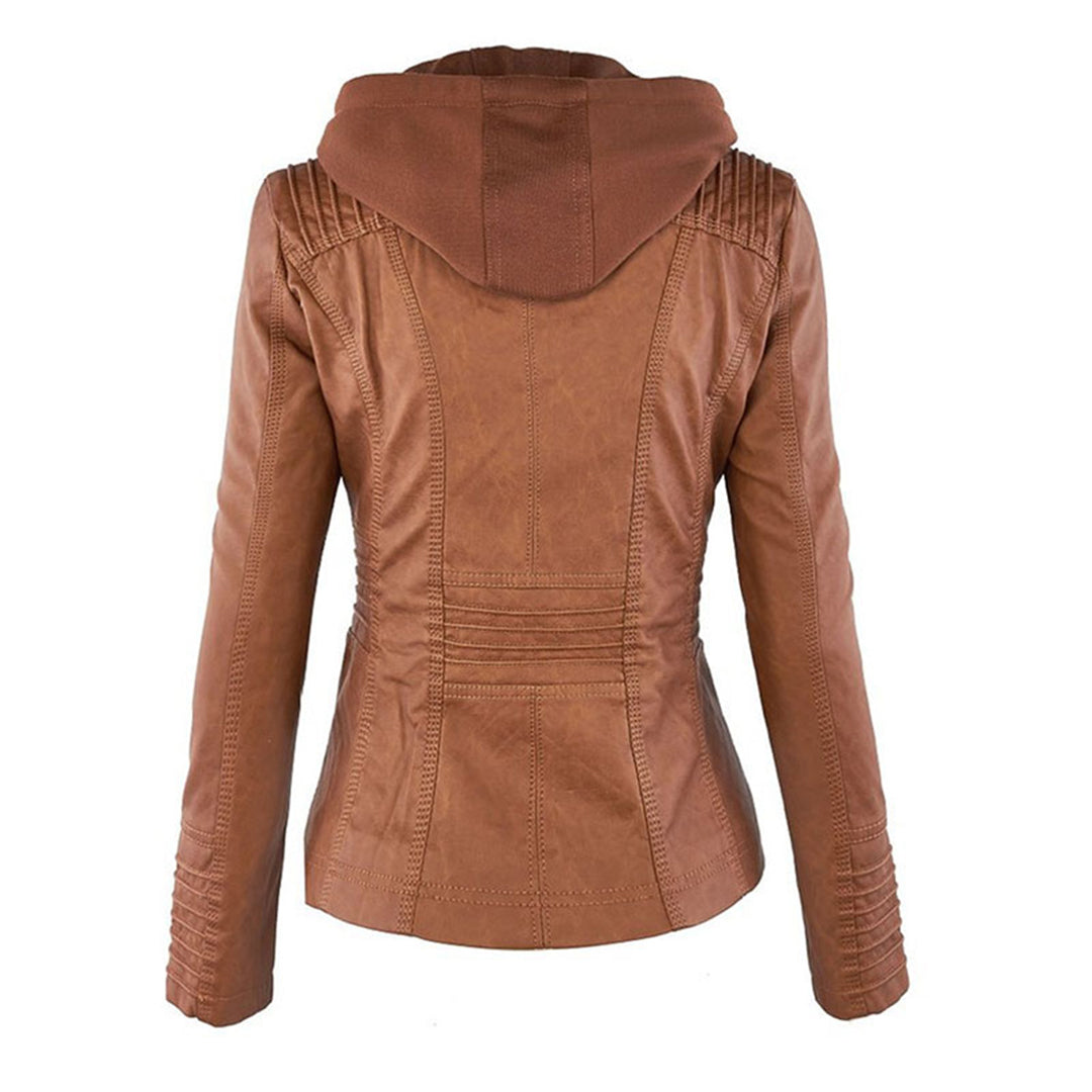 Herren Freizeitjacke Kapuze Reißverschlusstaschen tailliert gesteppte Details Regular Fit Übergangsjacke