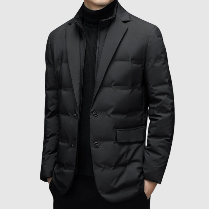 Herren Daunenjacke modern Reverskragen warm winddicht leicht bequeme Passform