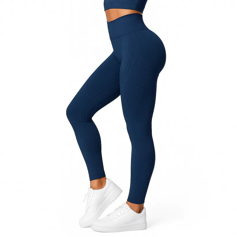 Damen Leggings High Waist Kompression elastisch atmungsaktiv schnell trocknend