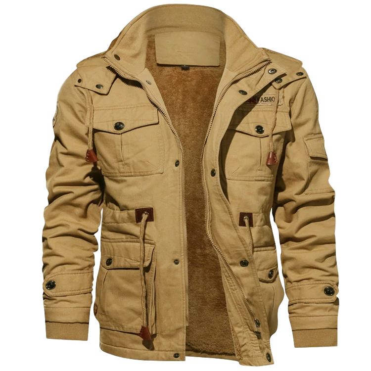Herren Winterjacke gefüttert langarm warm bequeme Passform