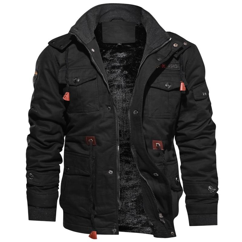 Herren Winterjacke gefüttert langarm warm bequeme Passform