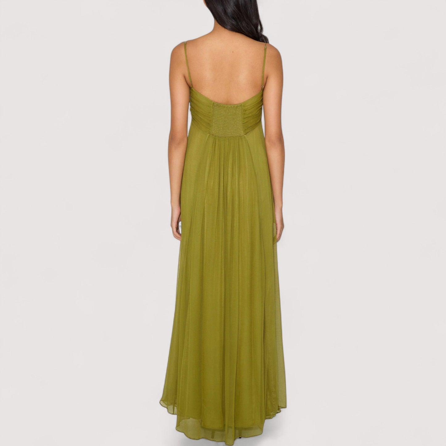 Damen Maxikleid – Keyhole-Ausschnitt, Elegant & Stilvoll