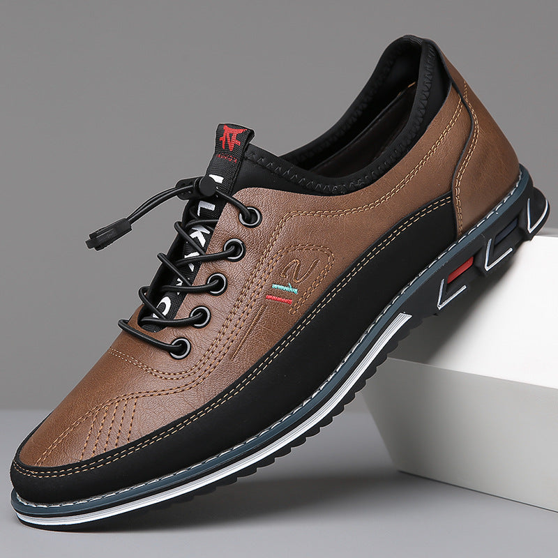 Herren Sneaker zweifarbig Komfort Schnürschuhe gepolsterte Sohle elastisches Schnürsystem