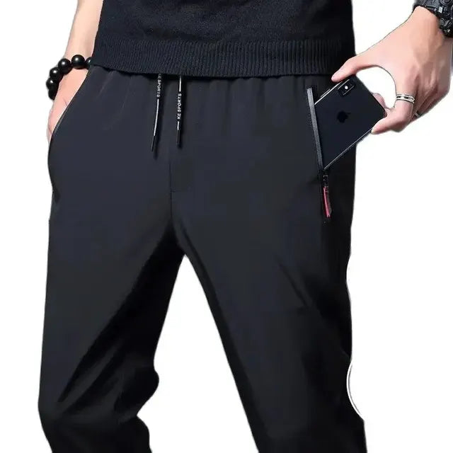 Herren Joggerhose Slim Fit elastischer Bund bequeme gerade Passform
