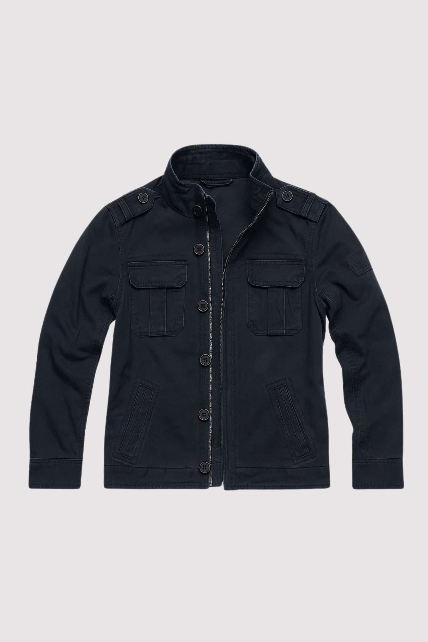 Herren Jeansjacke Slim Fit Vintage Mehrtaschen Military Stil Übergangsjacke Casual Freizeit