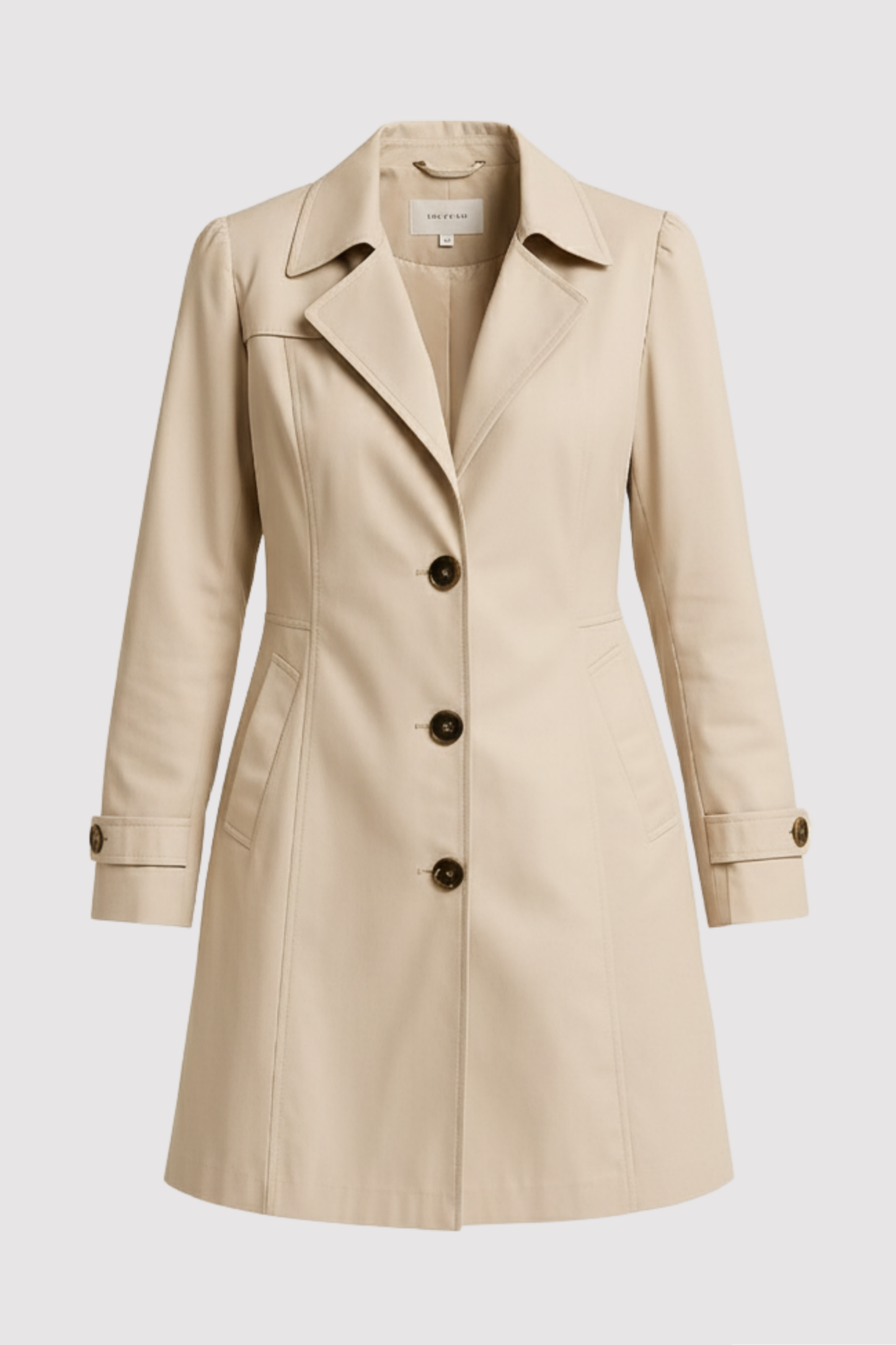 Damen Trenchcoat Tailliert Leicht Atmungsaktiv Flexibel Regular Fit Übergangsmantel
