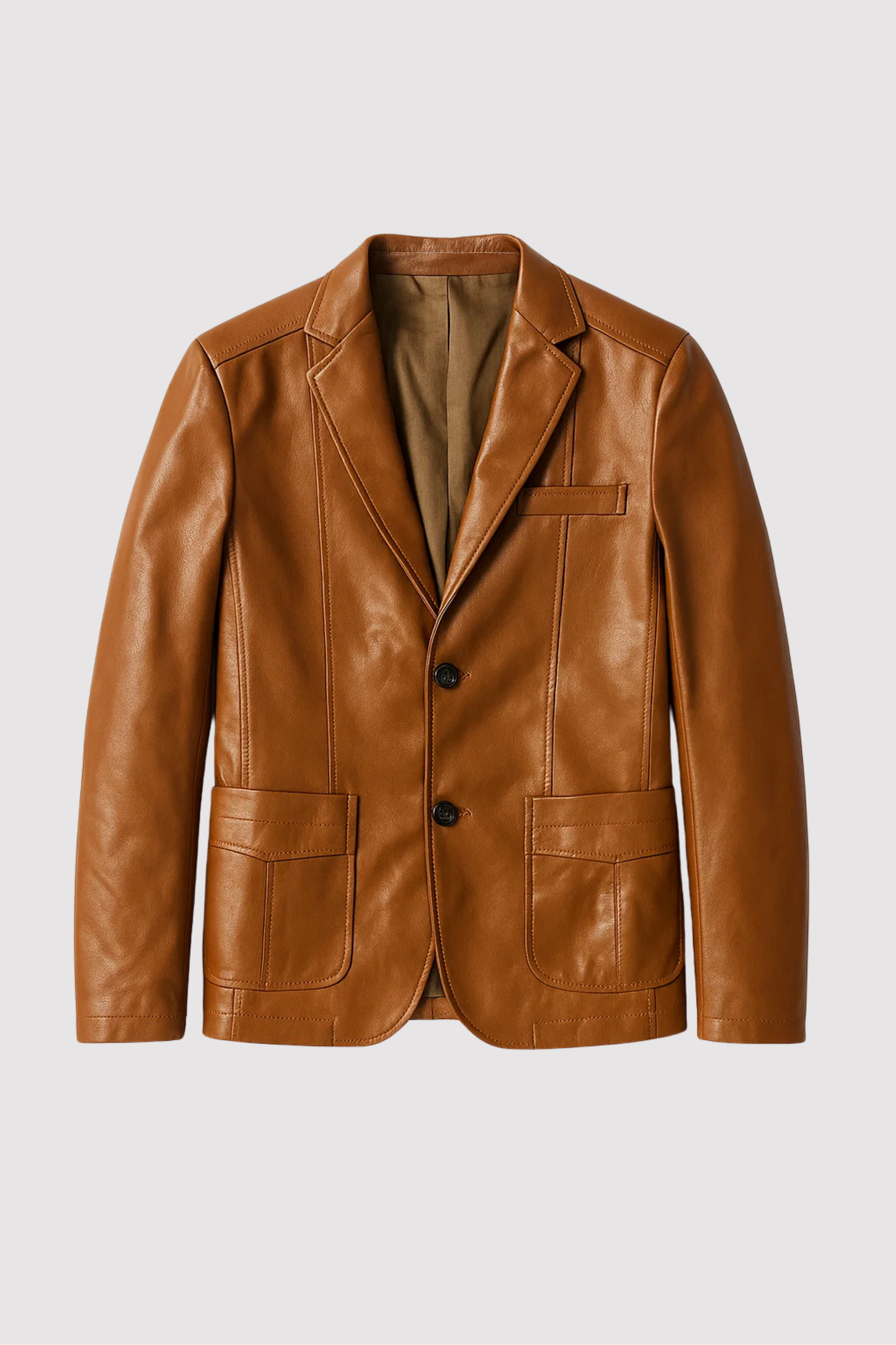 Herren Lederjacke Regular Fit Vintage Design Echtleder Klassisch Zeitlos Casual Elegant Alltag