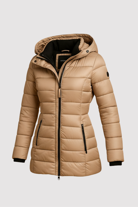 Damen Pufferjacke Regular Fit Leicht Warm Kapuze Alltag Winter Outdoor Freizeit