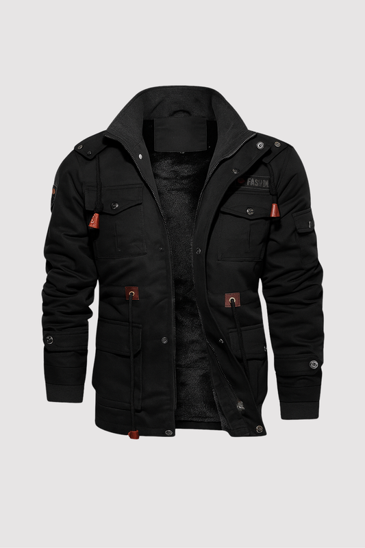 Herren Jacke Langarm Warmfutter Regular Fit Urban Freizeit Klassisches Design Übergangsjacke