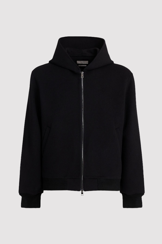 Herren Hoodie mit Reißverschluss Kapuze Rippbündchen Regular Fit Strickjacke Alltag