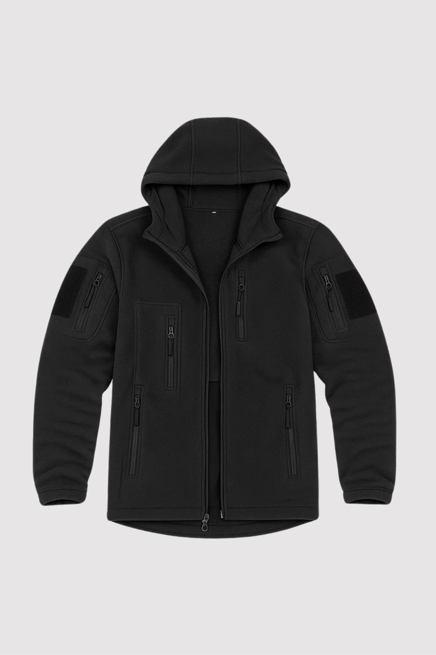 Herren Taktische Jacke Kapuze Langarm Regular Fit Mehrere Taschen Reißverschluss Outdoor Funktionsjacke Allwetter