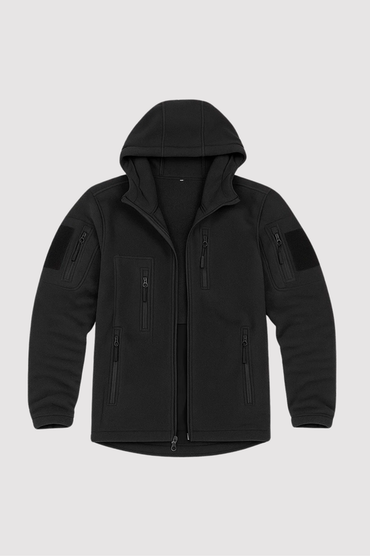 Herren Taktische Jacke Kapuze Langarm Regular Fit Mehrere Taschen Reißverschluss Outdoor Funktionsjacke Allwetter