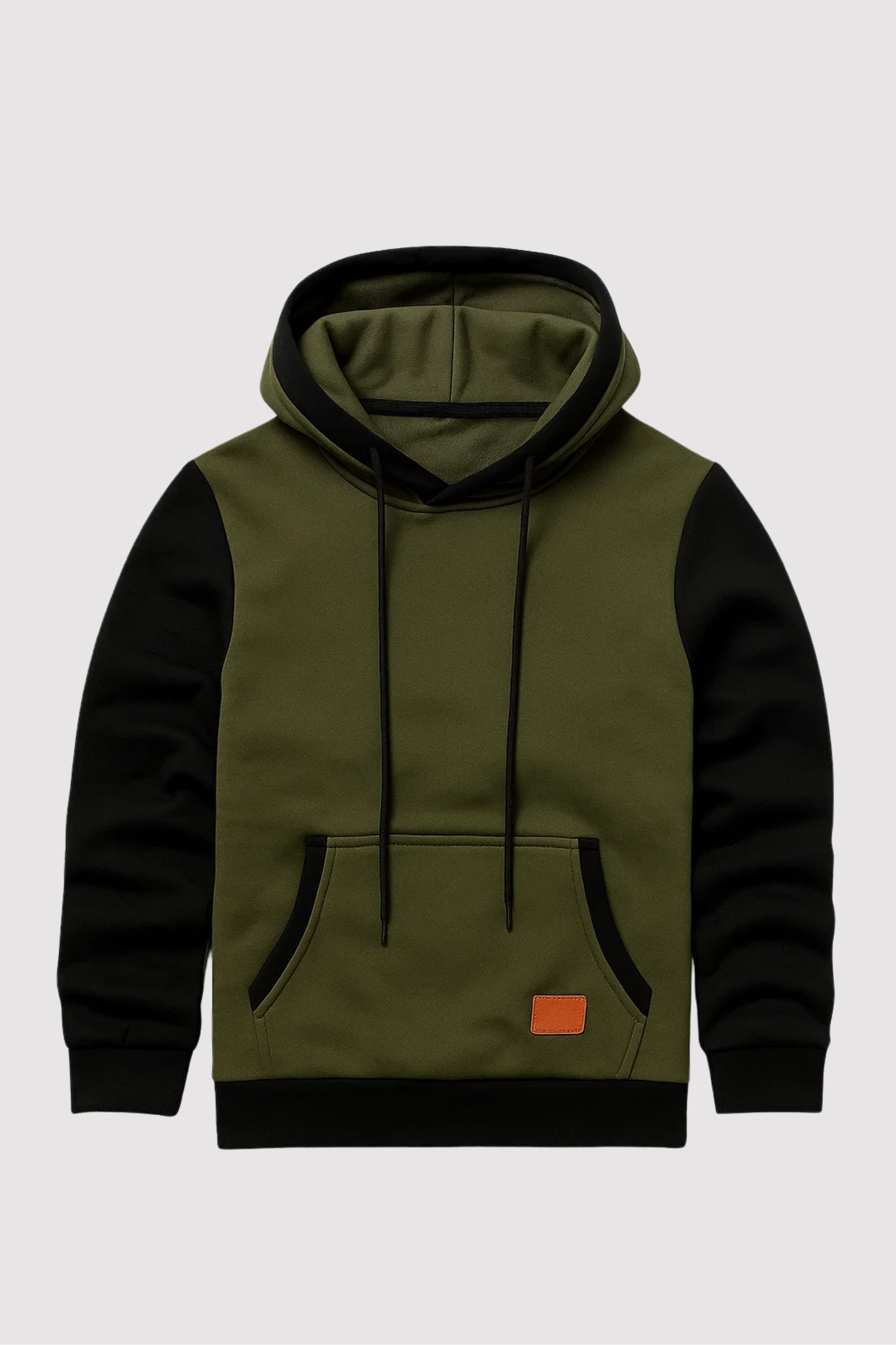 Herren Hoodie zweifarbig Kapuze Kängurutasche Langarm Regular Fit Freizeit Streetwear