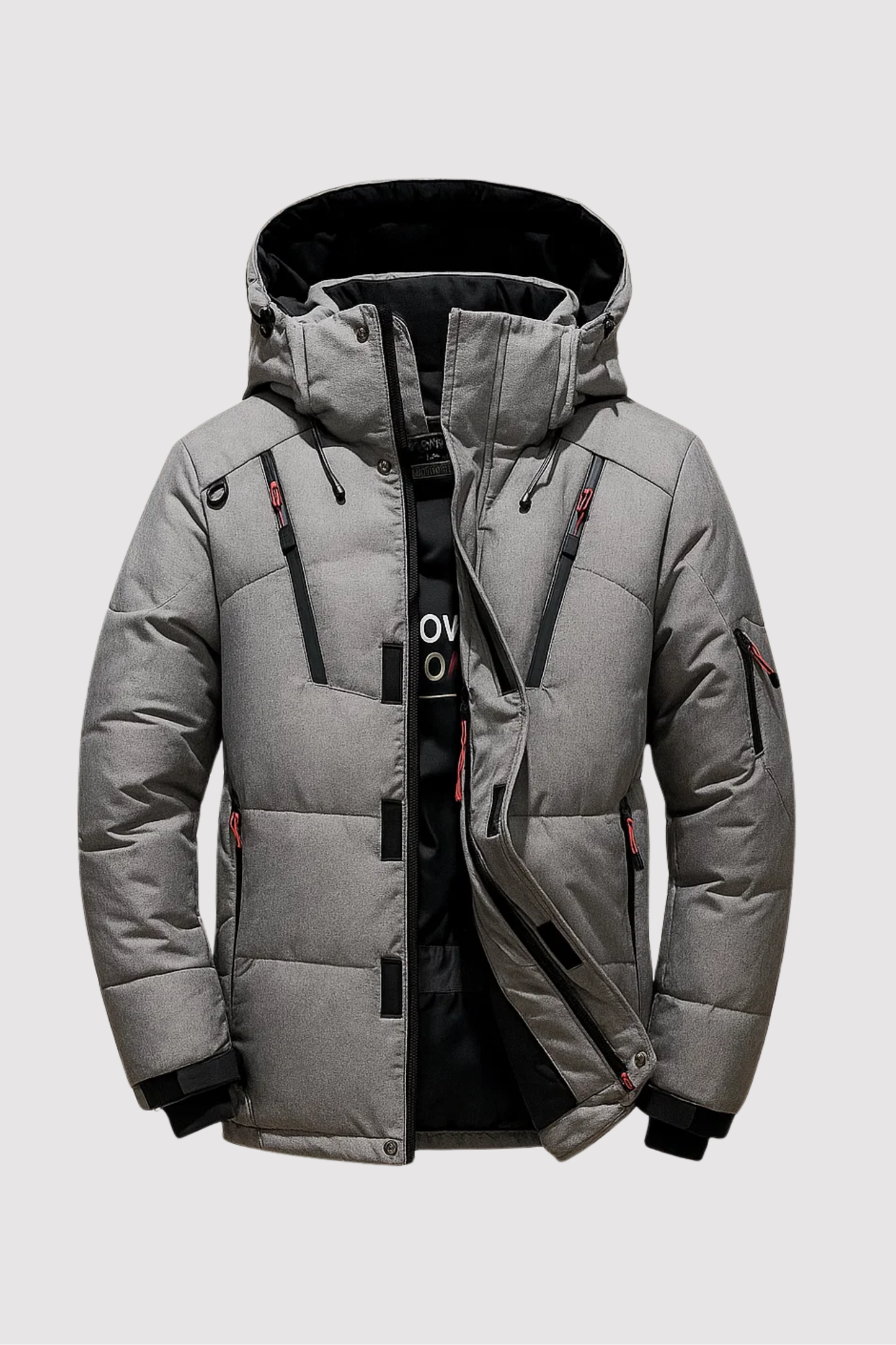 Herren Winter Daunenjacke gefüttert wasserabweisend winddicht Kapuze warm Outdoor Jacke einfarbig