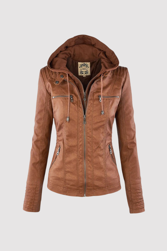 Herren Freizeitjacke Kapuze Reißverschlusstaschen tailliert gesteppte Details Regular Fit Übergangsjacke
