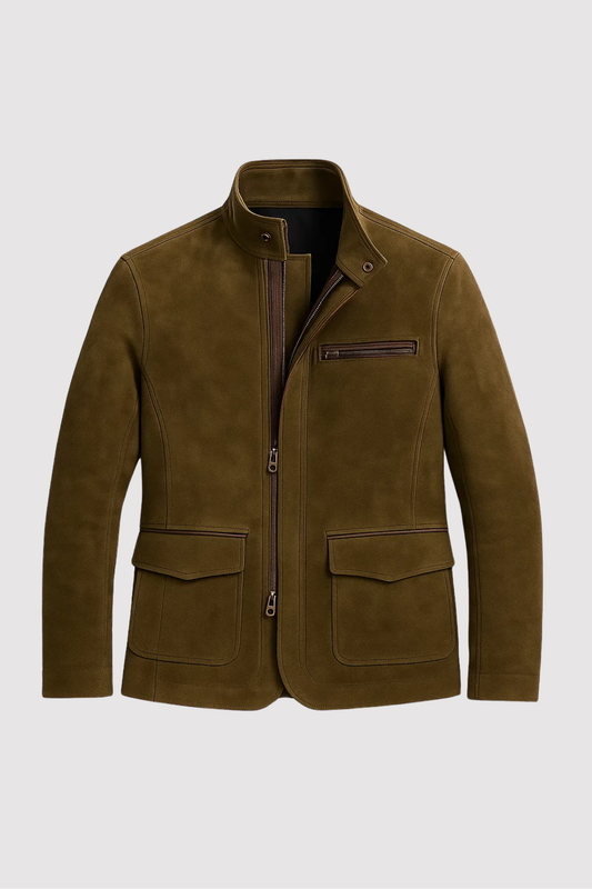 Herren Jacke Vintage Smart Casual Regular Fit Langarm Herbst Winter