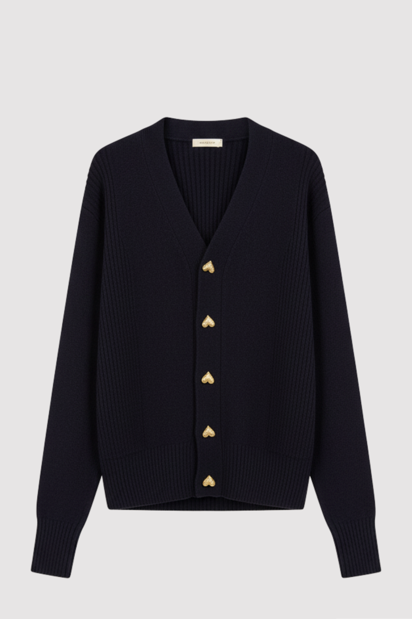 Damen Strickjacke Regular Fit V-Ausschnitt Herzknöpfe Strick Weich Alltag Elegant Büro Freizeit