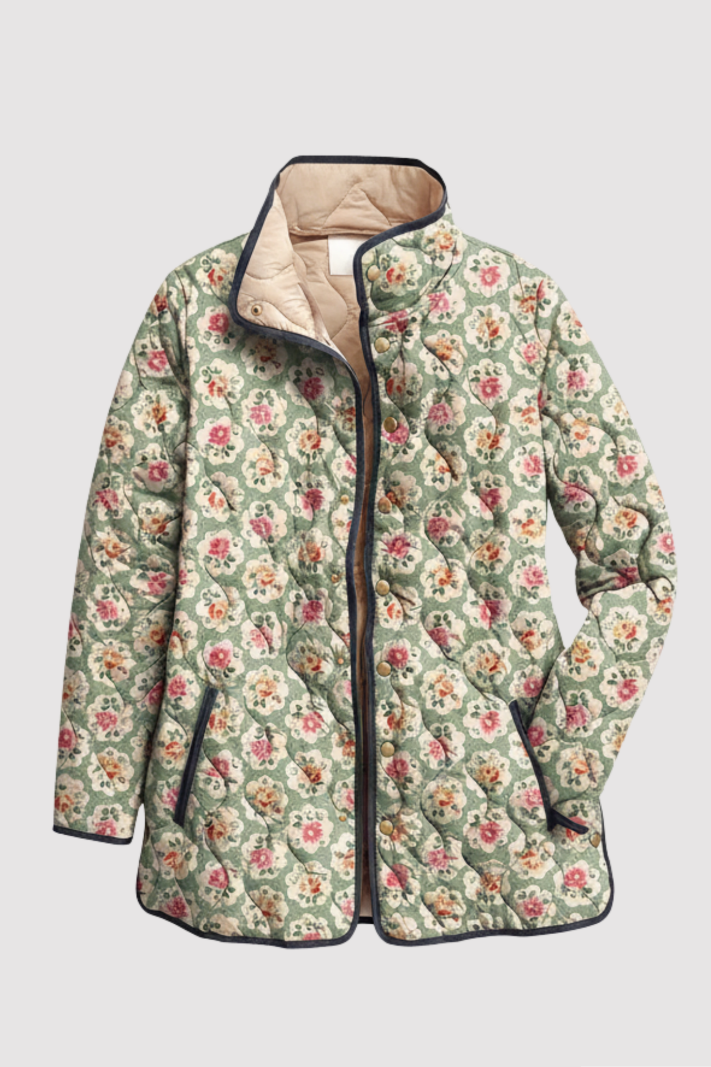 Damen Vintage Jacke Regular Fit Weich Warm Knitterarm Elegant Freizeit Alltag
