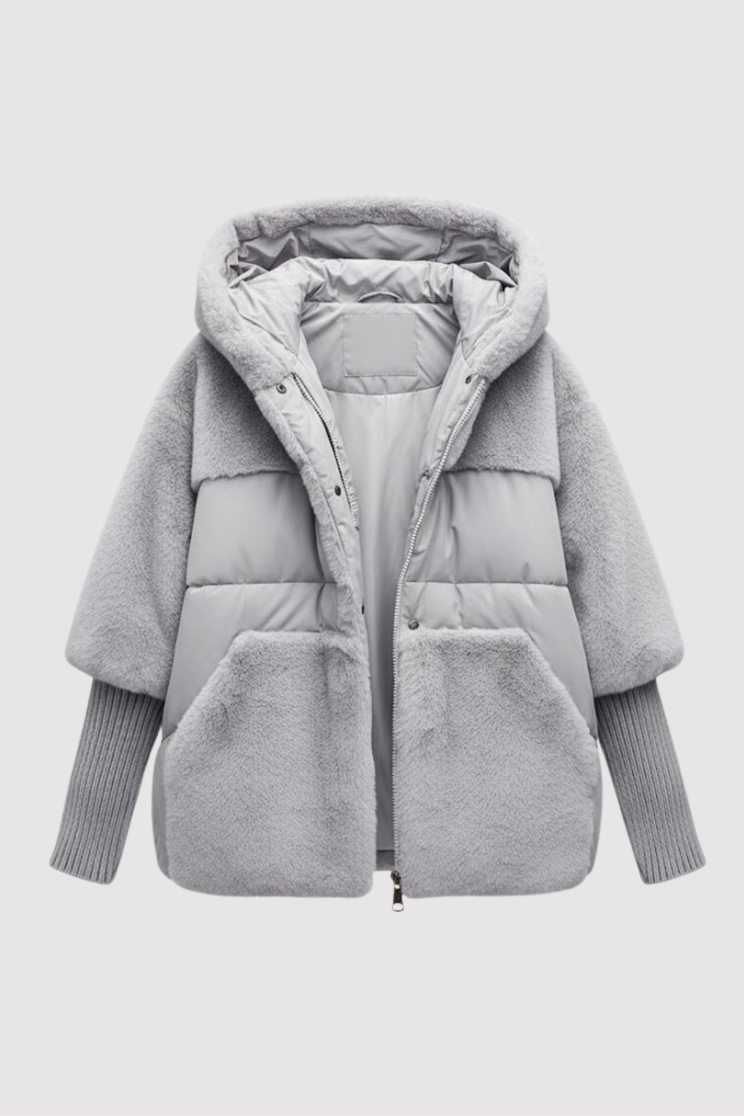 Damen Daunenjacke Langarm Kapuze Reißverschluss Warm Leicht Winterjacke Outdoor Freizeit