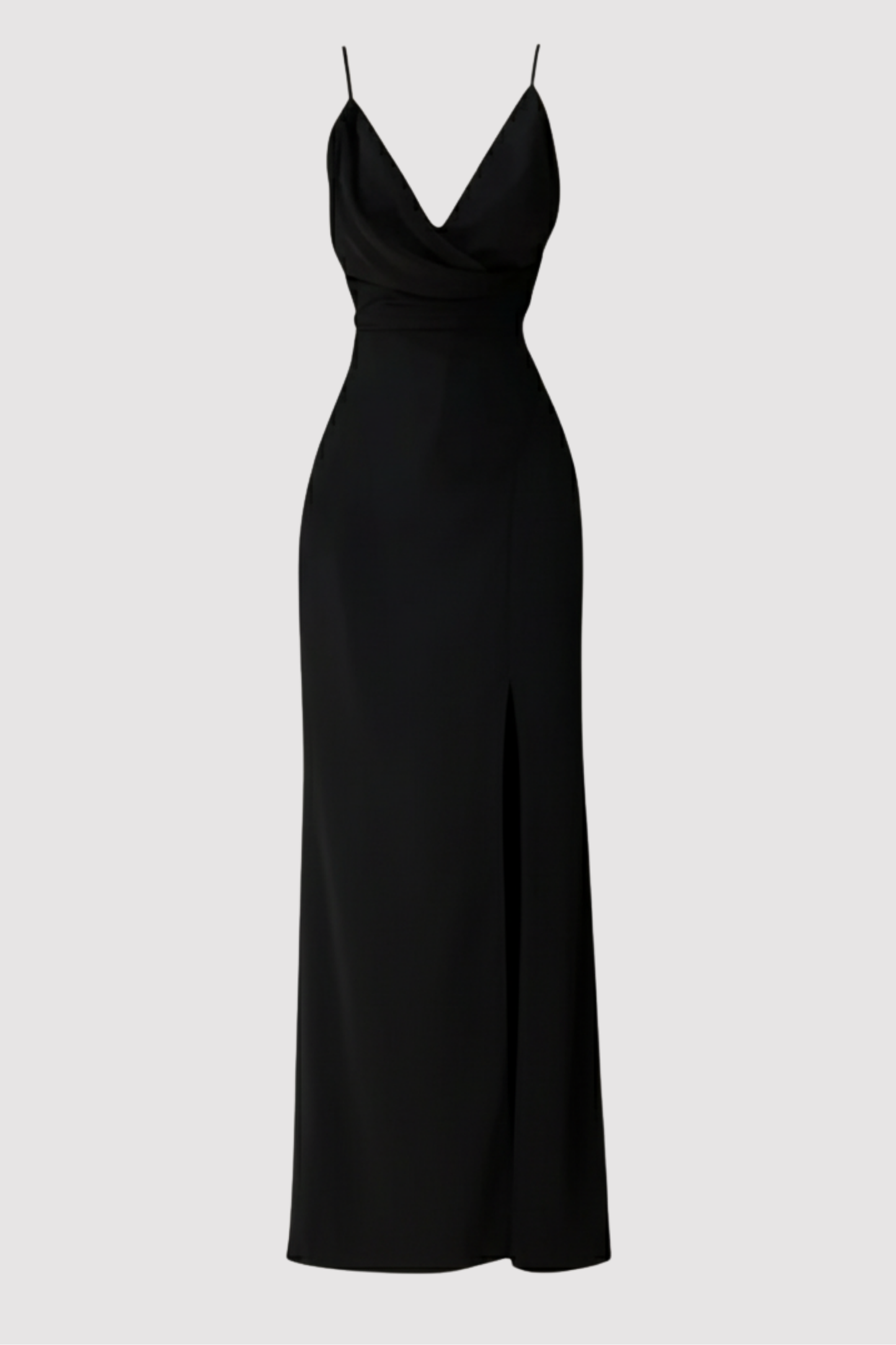 Damen Maxikleid Schlitz drapiert figurbetont fließend elegante Passform