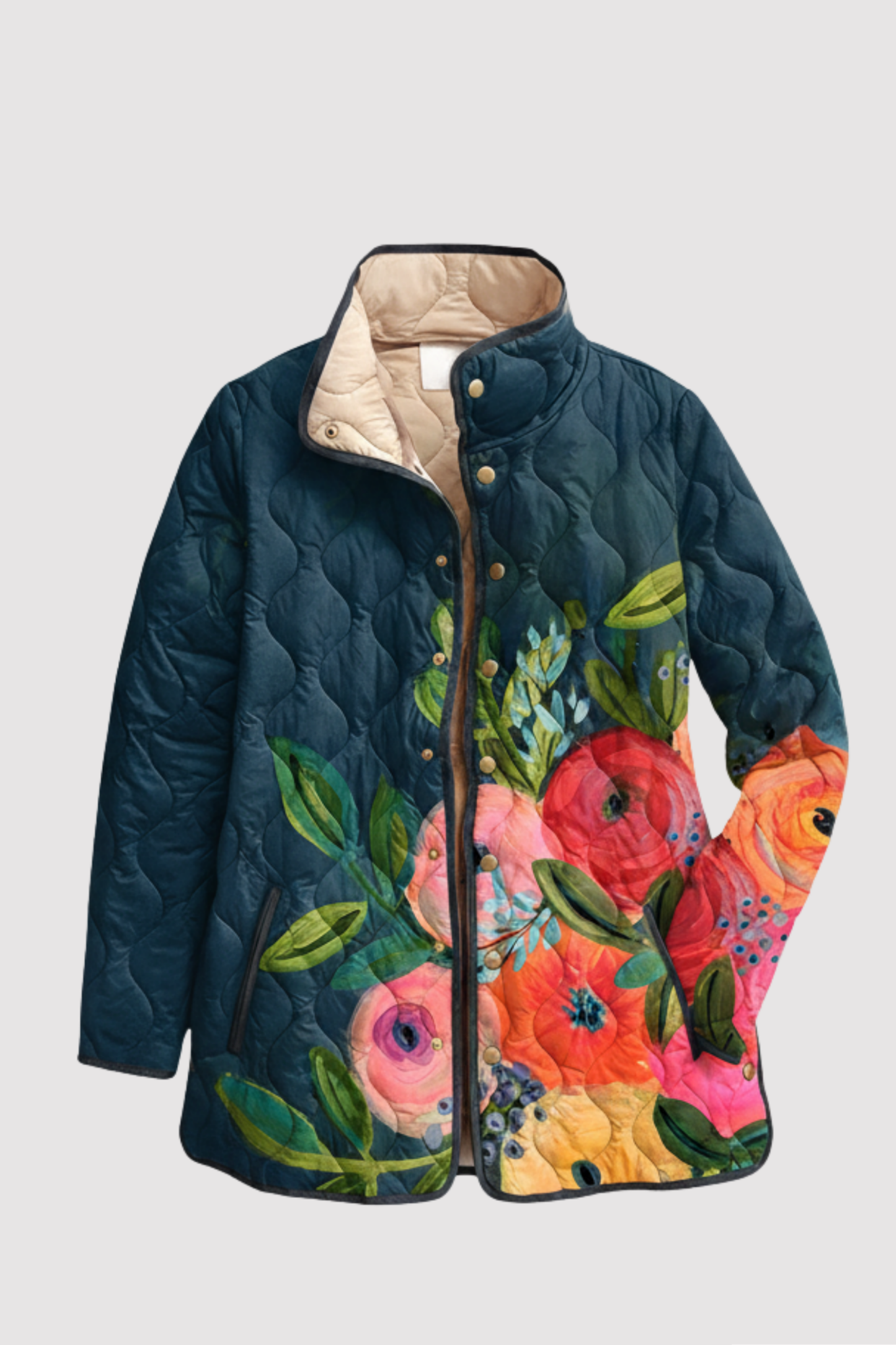 Damen Jacke Regular Fit Weich Warm Vintage Stil Alltag Elegant Freizeit Reise Layering