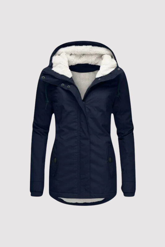 Damen Übergangsjacke Regular Fit Langarm Wattiert Wasserabweisend Freizeit Winterjacke Warm Casual