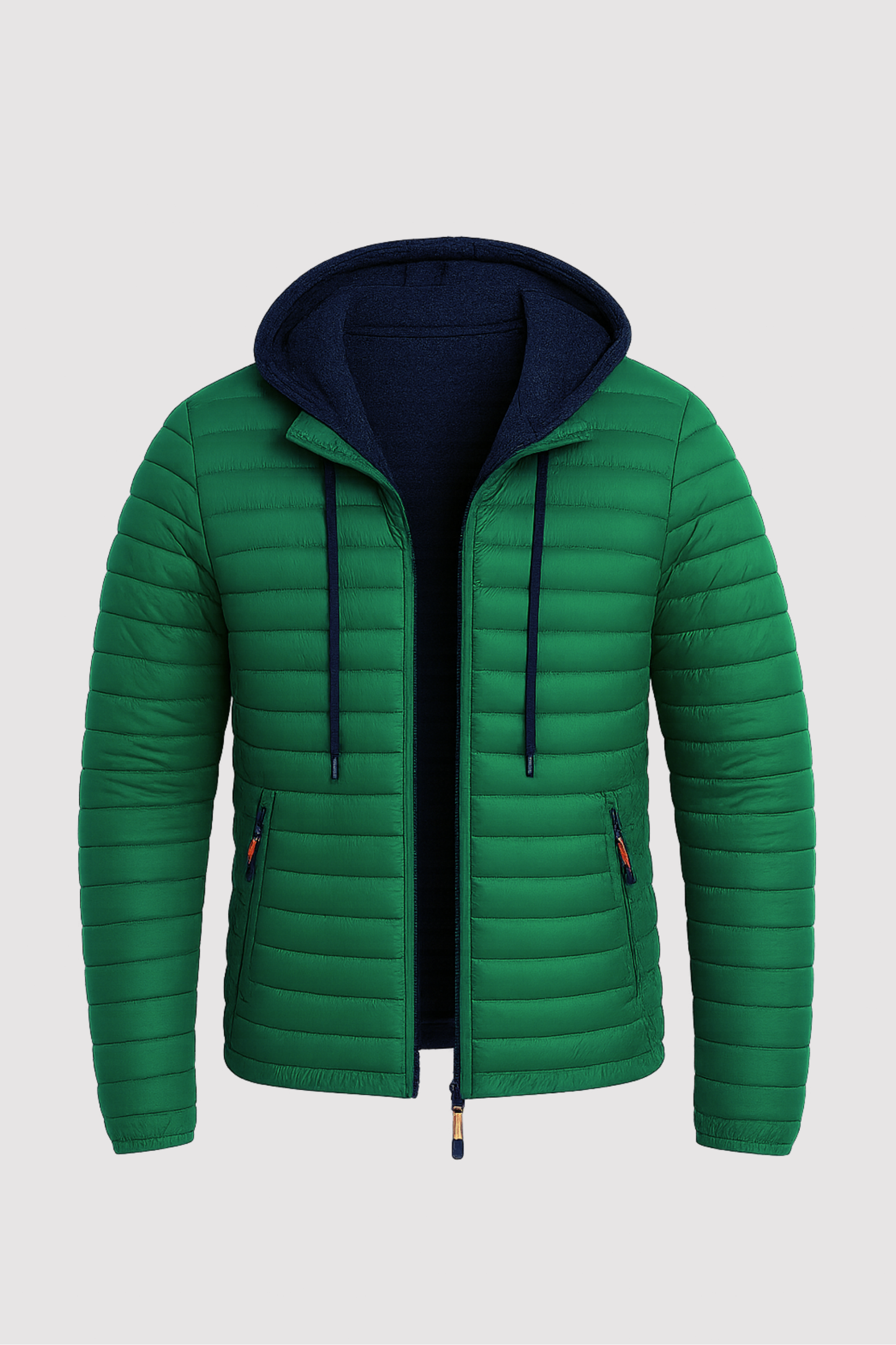 Herren Steppjacke Regular Fit Kapuze Warm Fleece Gefüttert Leicht Winter Übergang Outdoor Alltag