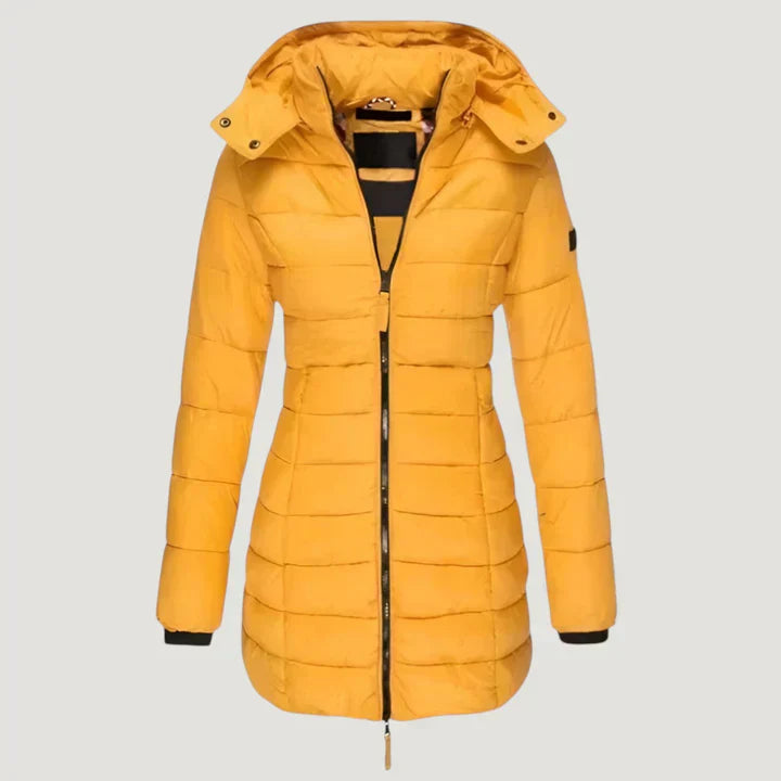 Damen Steppjacke Regular Fit Warm Leicht Reißverschluss Alltag Winter Freizeit