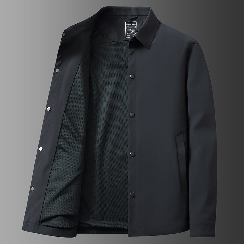 Herren Regenjacke Regular Fit Wasserdicht Atmungsaktiv Leicht Elegant Urban Business Casual Alltag