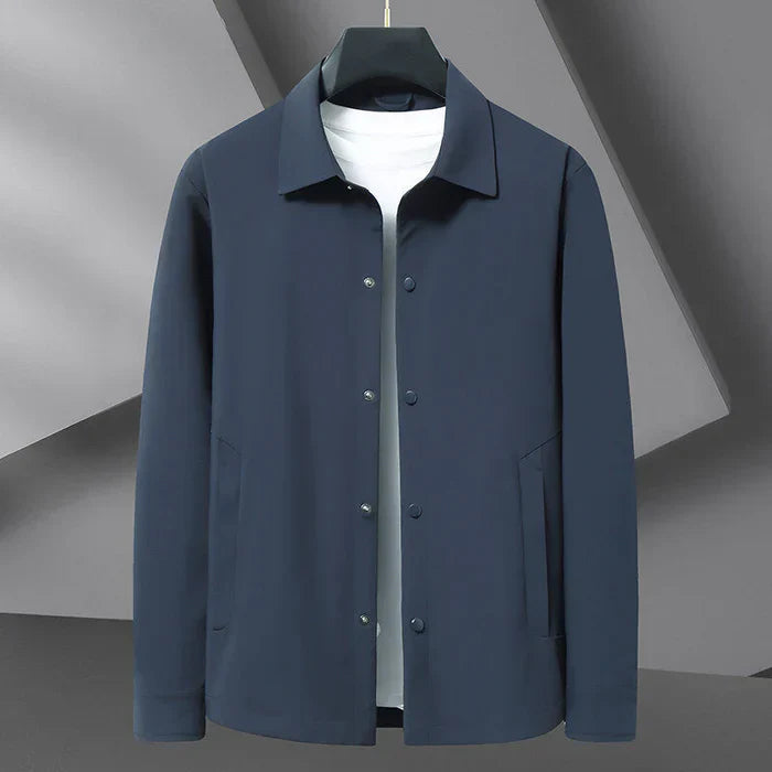 Herren Regenjacke Regular Fit Wasserdicht Atmungsaktiv Leicht Elegant Urban Business Casual Alltag