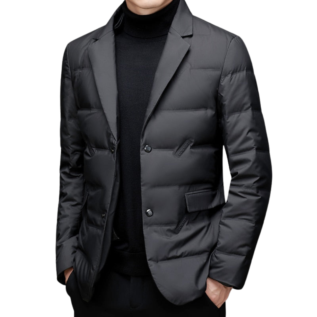 Herren Blazer Winter gefüttert isolierend elegant leichter Steppblazer warm