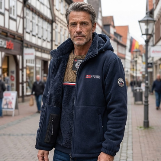 Herren Winterjacke Regular Fit Thermofleece Kapuze Winddicht Wasserabweisend Warm Outdoor Alltag