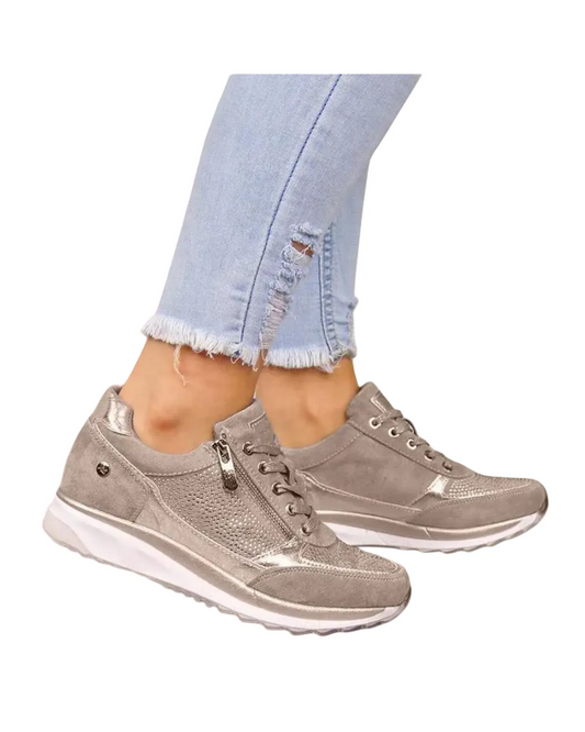 WILHELM | Damen Sneaker mit Reißverschluss für Freizeit & Arbeit