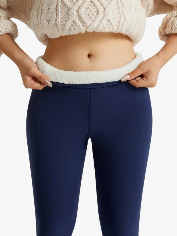Damen Leggings hohe Taille Fleece gefüttert dehnbare warme Hülle