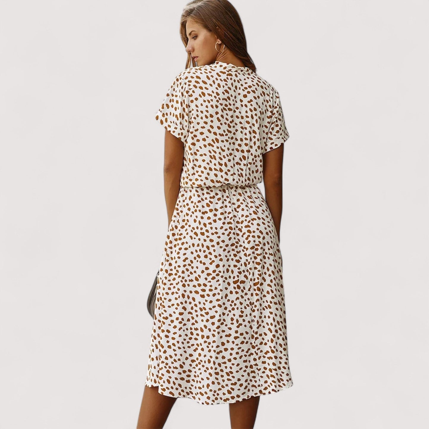Damen Sommerkleid gemustert locker Passform leicht atmungsaktiv vielseitig bequem