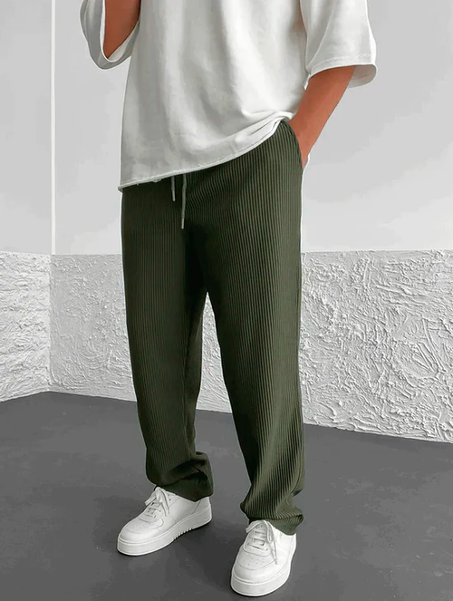 Herren Cordhose lockere Passform elastischer Bund weich vielseitig Alltag