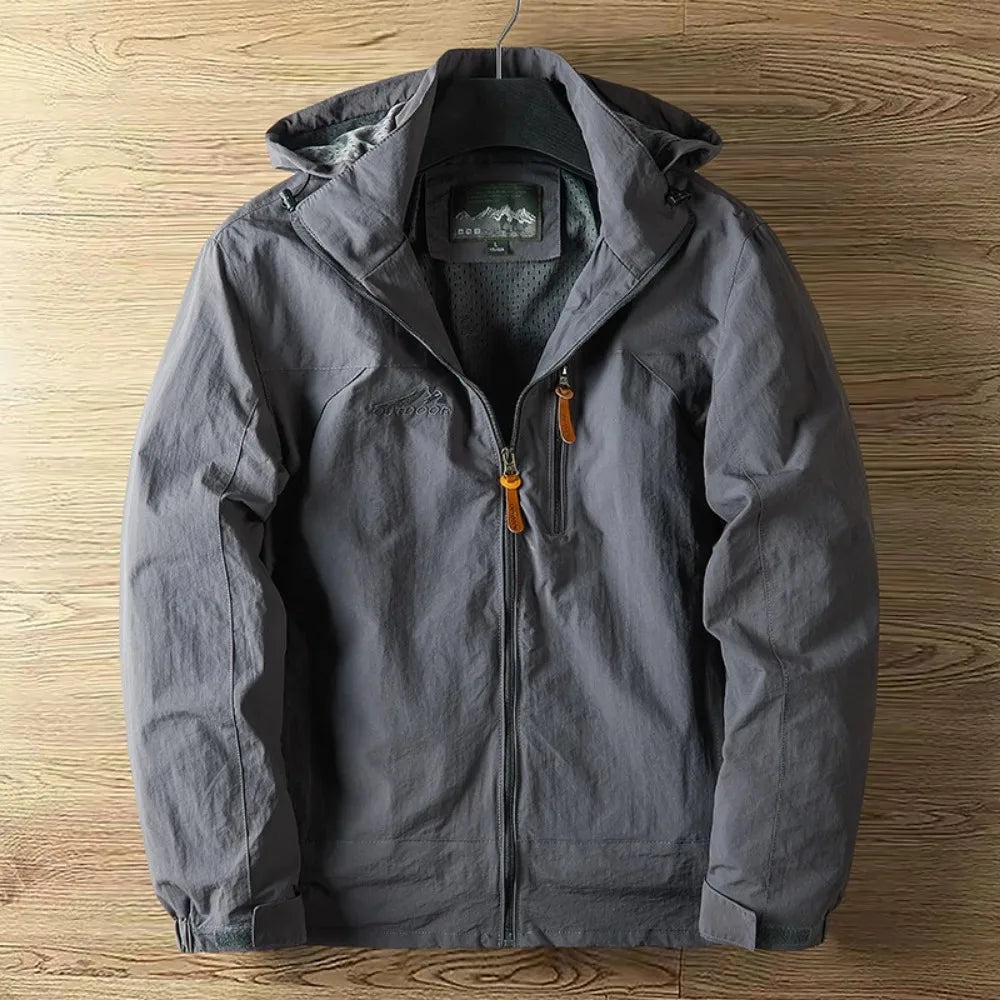 Herren Leichte Jacke einfarbig Regular Fit Langarm Übergangsjacke Smart Casual atmungsaktiv