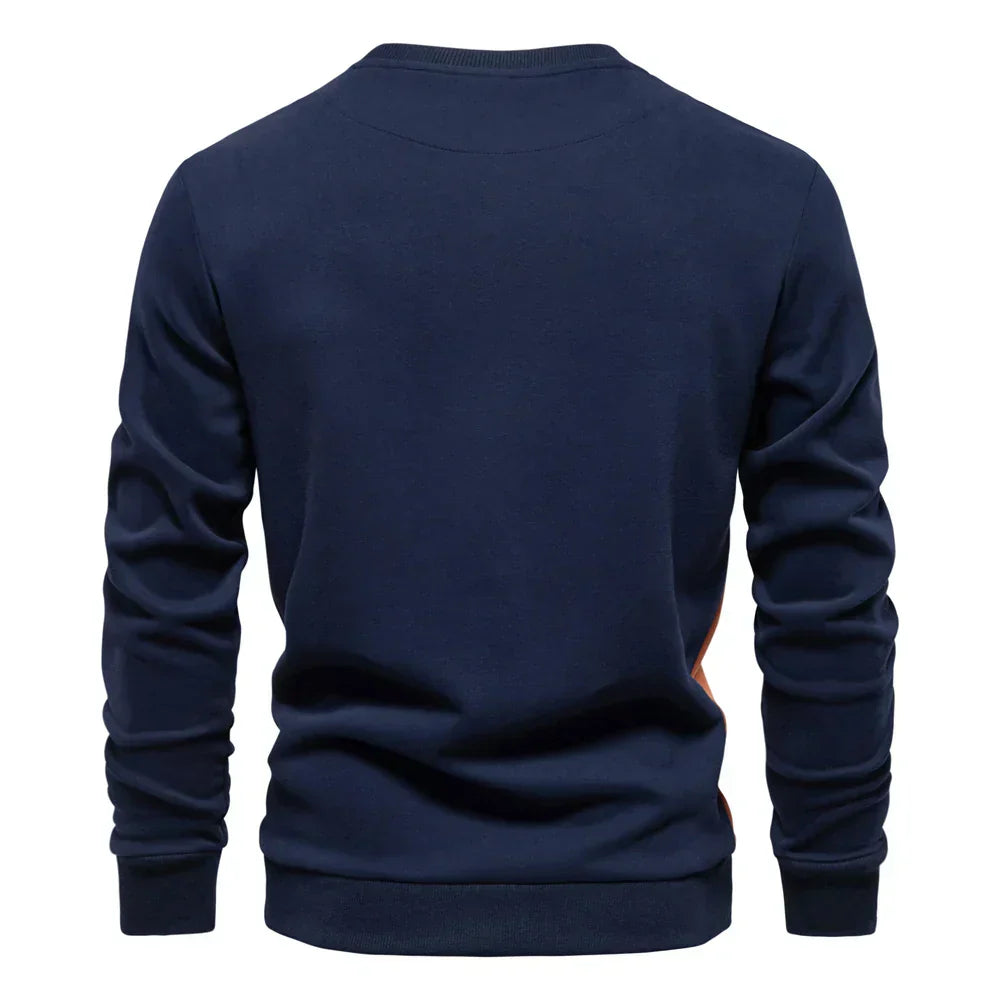 Herren Strickpullover Slim gerippte Passform Langarm elastisch bequem