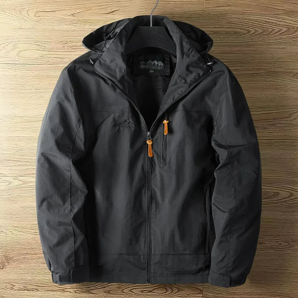 Herren Leichte Jacke einfarbig Regular Fit Langarm Übergangsjacke Smart Casual atmungsaktiv