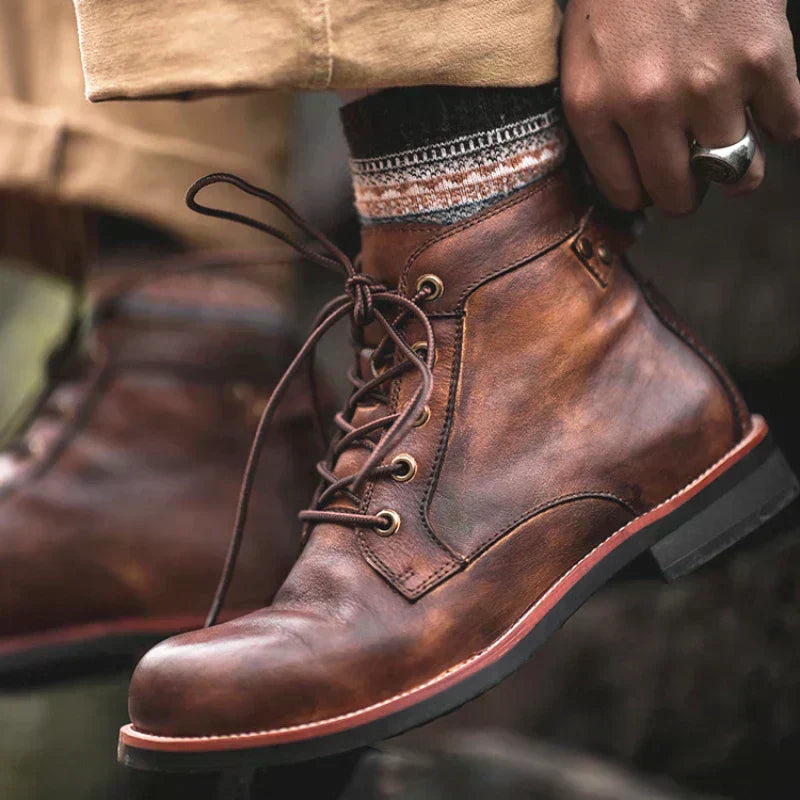 Herren Freizeitschuhe Schnürschuhe klassisch strukturiert robuste Sohle Alltag