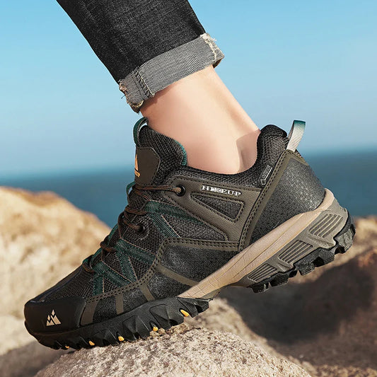 Damen Grau Schwarz rutschfest wasserdicht Outdoor Wanderschuhe