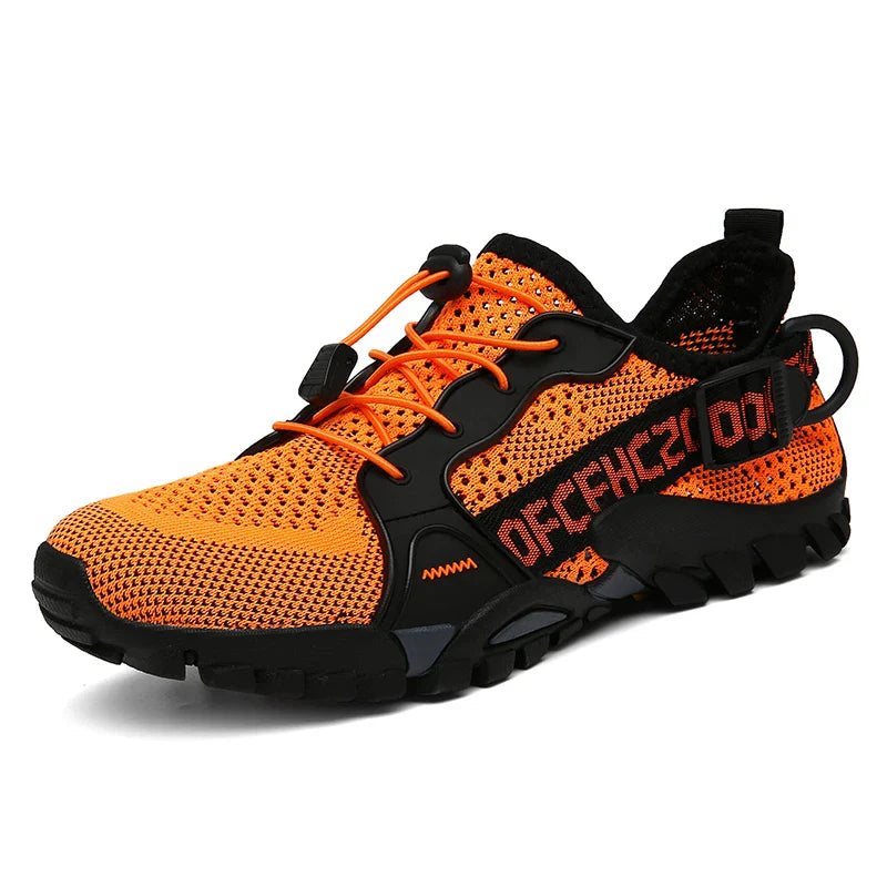 Damen Outdoorschuhe schwarz oliv mit Profilsohle und Schnellschnürung