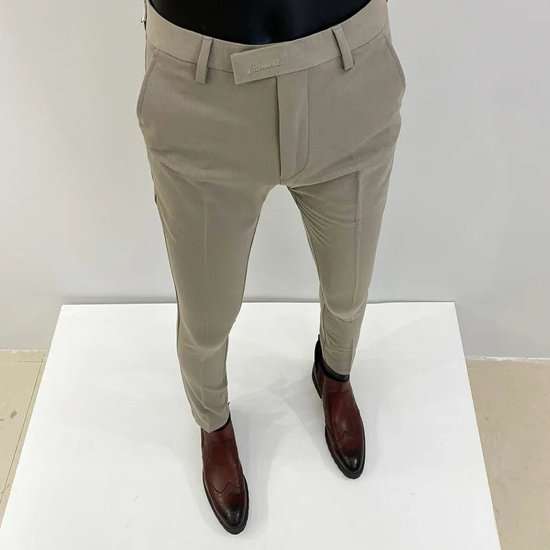 Herren Anzughose klassische Freizeithose elegante Stoffhose für Alltag